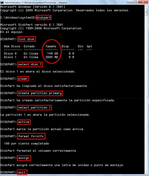 ¡Creación de USB de arranque mediante CMD de Windows!