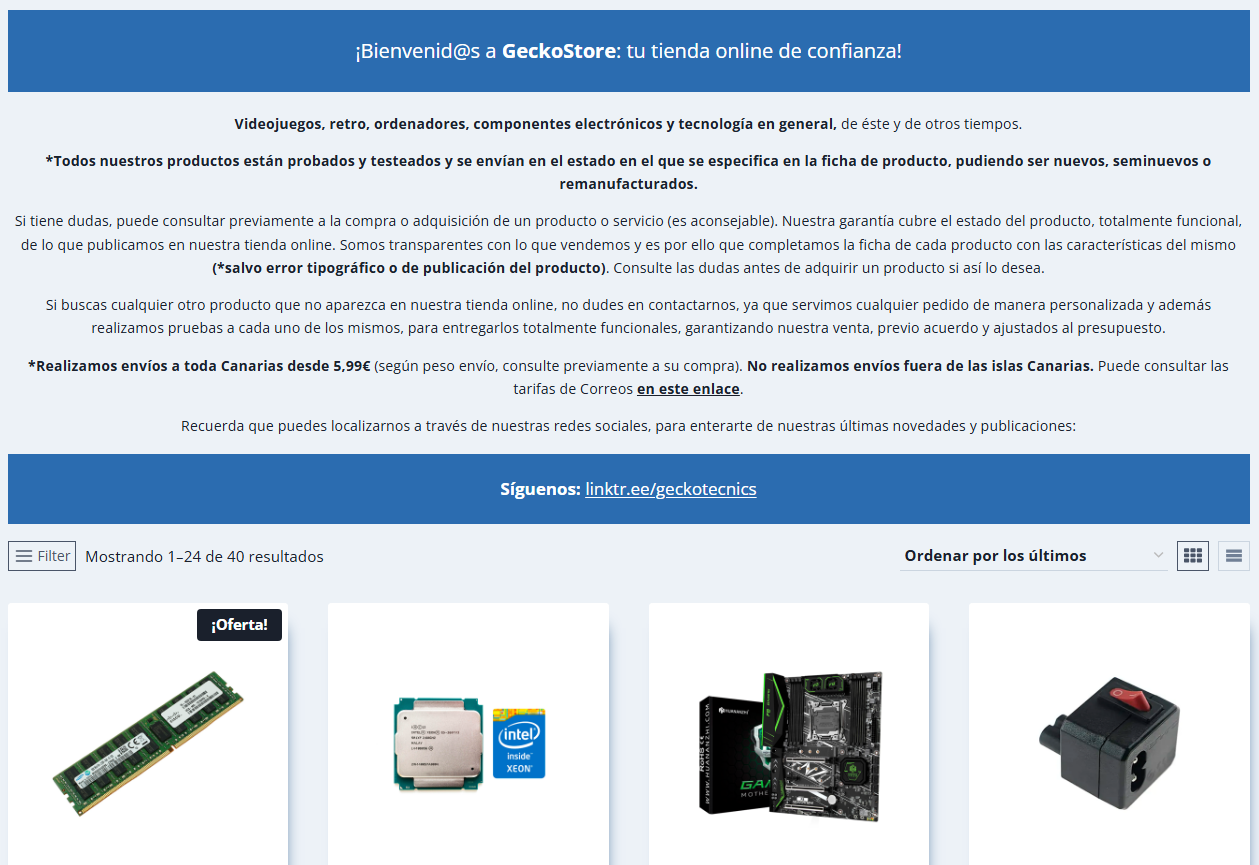 ¡GeckoStore: tu tienda online de confianza!